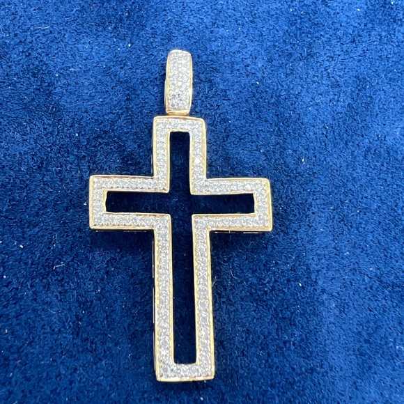 14KT LADIES DIAMOND CROSS - Picture 2 of 6